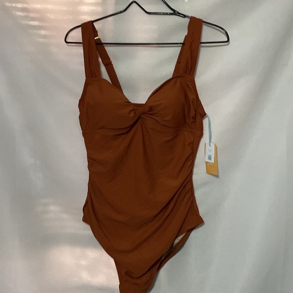 NWT KONA SOL WO SIZE  LG12/14. COPPER ONE PIECE BATHING SUIT LENGTH APPROX 25” - Picture 6 of 11